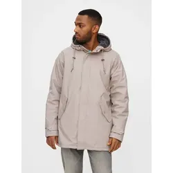 Derbe Trekholm-AS Regenjacke - XXL, cobblestone/lava smoke - Funktionsjacke aus 100% Polyester, wasserdicht und winddicht mit kuscheligem Teddy-Futter. Ideal für Outdoor-Aktivitäten und nachhaltig gefertigt.
