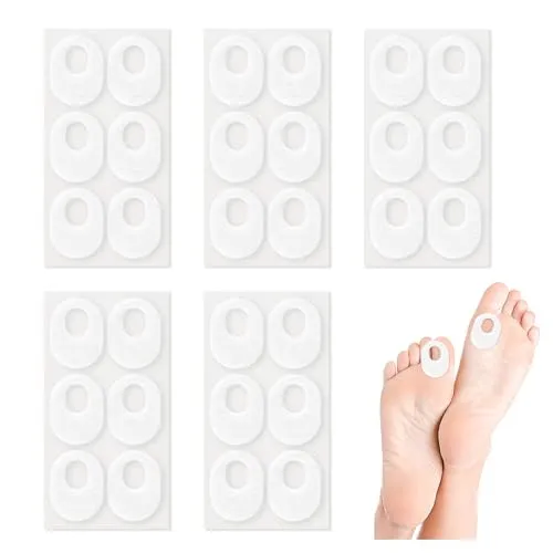 Stück Hornhaut Schutz Pads für die Fußsohle, Weiche Filz Hühneraugen Pads in Ovaler Form, Selbstklebende Hühneraugenringe für Männer Frauen, Zur Linderung von Hühneraugen, Blasen, Fersenschmerzen 30
