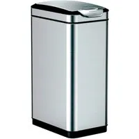 PROREGAL® Mülleimer Modern 30L aus Edelstahl, Silber - Eleganter Abfallsammler aus gebürstetem Edelstahl mit fingerabdruckfester Beschichtung. Ideal für kleine Räume und einfach zu bedienen dank großer Taste. Perfekt für modernes Haushaltszubehör.