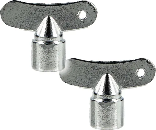 tecuro 2-er Set Steckschlüssel für Auslaufventile mit Steckschlüsseloberteil 6 x 6 mm, verchromt