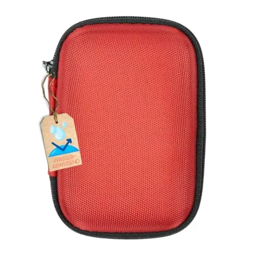 caseroxx Schutz Tasche für Beurer BR 10/60 / 90 Insektenstichheiler, Hard-Cover Reise-Etui zum Transport und zur Aufbewahrung rot