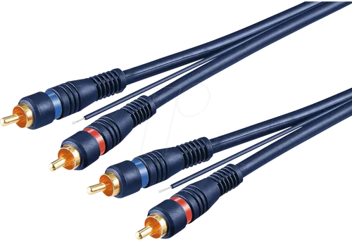 GOOBAY 50381 - RCA Audio-Video-Kabel, 3x Cinch-Stecker, 2 m