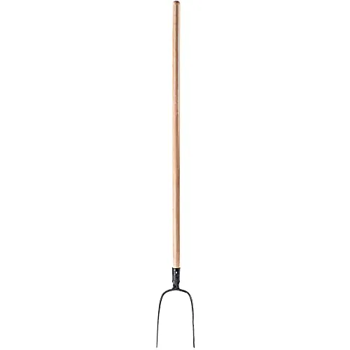 KADAX Heugabel aus Stahl mit langem Holzstiel - Gartengabel für müheloses Wenden von Heu, mit leichtem Holzstiel für aufrechtes Arbeiten und maximalen Komfort.
