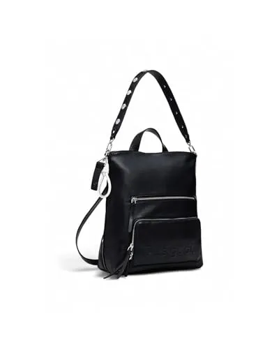 Desigual Women's Accessories PU Backpack MEDIUM, Schwarz in schwarz von Desigual