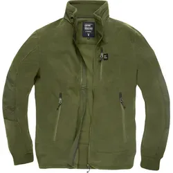 Vintage Industries Tour Polar Fleece Jacke in Grün, Größe S für Männer - Hochwertige Fleecejacke mit YKK-Reißverschlüssen, 2 praktischen Seitentaschen und verstellbarem Unterteil – ideal für Freizeit und Outdoor-Aktivitäten.