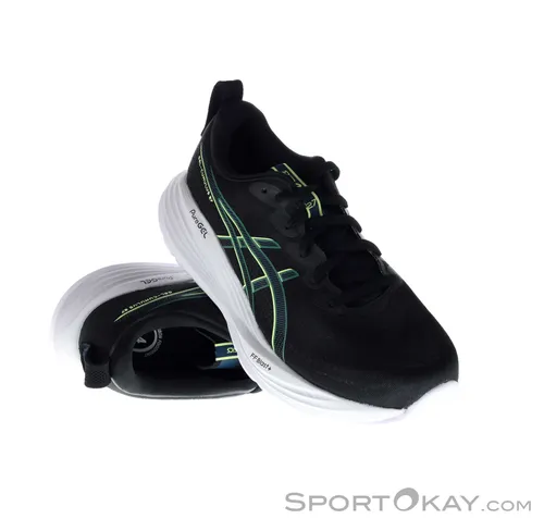 ASICS GEL-CUMULUS 27 Laufschuh, Gr. 43,5, schwarz, lucid gelb - Laufschuhe für Herren mit ASICS GEL-Technologie für optimale Dämpfung und Komfort. Ideal für Läufer, die sich auf das Wesentliche konzentrieren möchten. Leichtes, atmungsaktives Textil-Obermaterial.