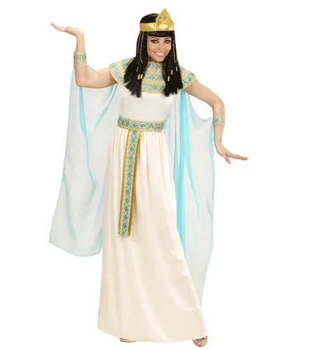 W WIDMANN MILANO Kostüm Cleopatra - Faschingskostüm für Damen - Kostüm-Outfits für Erwachsene, verwandeln Sie sich in die ägyptische Königin Cleopatra mit einem glamourösen Kleid, Gürtel und glänzenden Pailletten.