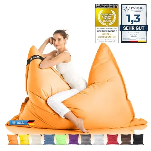 LAZY BAG Riesen-Sitzsack Classic XXL - Bequemer Sitz & Liegekomfort - Sitzsäcke für Indoor & Outdoor, wasserfest und ergonomisch dank 4 Mio. EPS-Perlen für optimalen Komfort und Unterstützung.