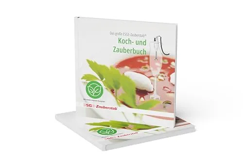 ESGE-Zauberstab Stabmixer mit Koch & Zauberbuch - Küchengeräte-Zubehör mit umfangreichem Rezeptbuch für kreative Kochideen und perfekte Mixergebnisse.