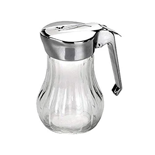 ibili 755300 Honigspender, 250 ml, Glas, transparent / silber, 8 x 8 x 15 cm, Anthrazit