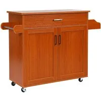 COSTWAY Küchenwagen mit Handtuchhalter und Gewürzboard