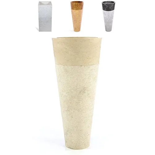 Divero Säulenwaschbecken Waschbecken mit Standsäule Handwaschbecken