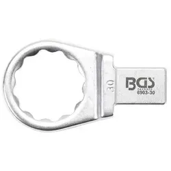 Einsteck-Ringschlüssel 30 mm - 14 x 18 mm Aufnahme - Schraubenschlüssel, ideal zum Anziehen und Lösen von Schrauben und Muttern, gefertigt aus robustem Chrom-Vanadium-Stahl für hohe Langlebigkeit.