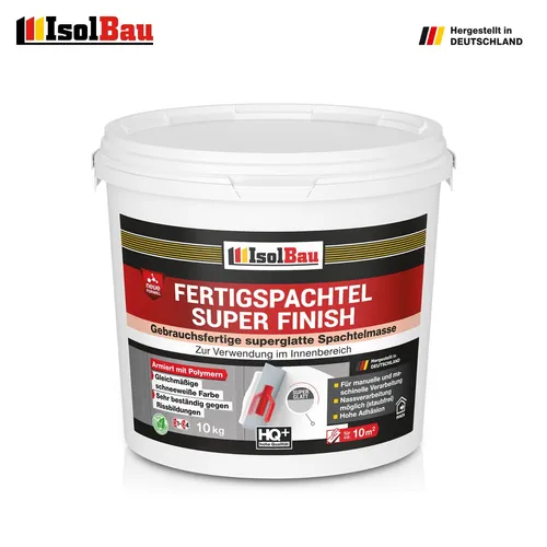 Spachtel Masse 10 kg Fertigspachtel Super Finish Q4 Gips Glätt Flächen Füll