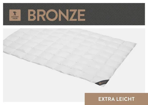 Spessarttraum Daunendecke Bronze 135 x 200 cm - Bettdecken mit 90% Daunenfüllung für ein angenehmes Schlafklima. Ideal für warme Sommertage, leicht und allergikerfreundlich.