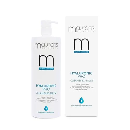 MAURENS Hyaluron-Shampoo Levante Pro, 1000 ml, mit Hyaluronsäure und Keratin, intensive Feuchtigkeitsversorgung für sehr trockenes und strapaziertes Haar, ohne Salz und Sulfate