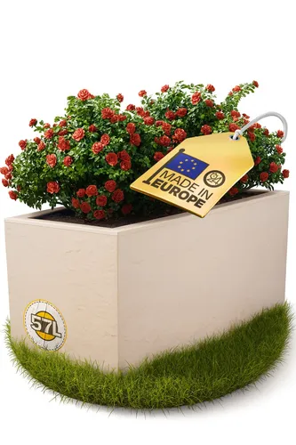 Pflanzkübel rechteckig Vulkan Blumenkasten mit Wasserspeicher - Moderner rechteckiger Blumenkasten mit integriertem Wasserspeicher, ideal für Balkon und Garten. UV- und witterungsbeständig, sorgt für schöne Pflanzen und dekorative Akzente im Innen- und Außenbereich.