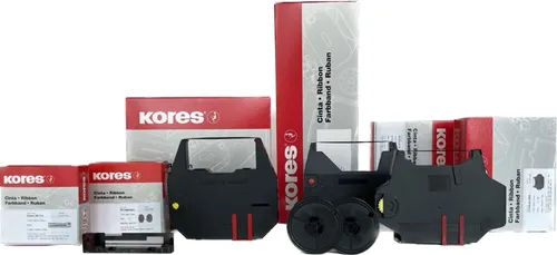 Kores Farbband, Gruppe 1, DIN DS, Seide, schwarz/rot