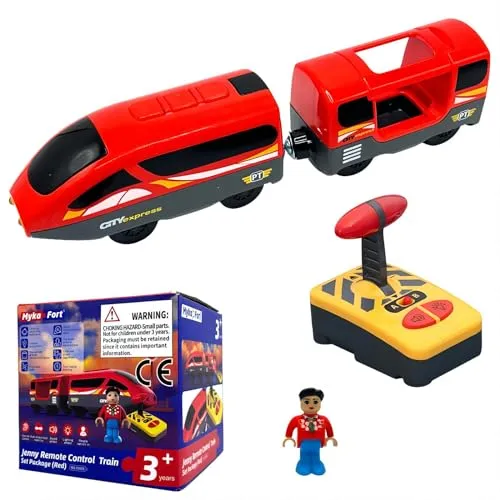 OBEST elektrische Spielzeug RC Zug, Spielzeug Eisenbahn Auto Toy Train, Lernspielzeug RC Train, Batteriebetriebener Zug für Kinder ab 3 Jahren, Weihnachts Geschenk für Kinder