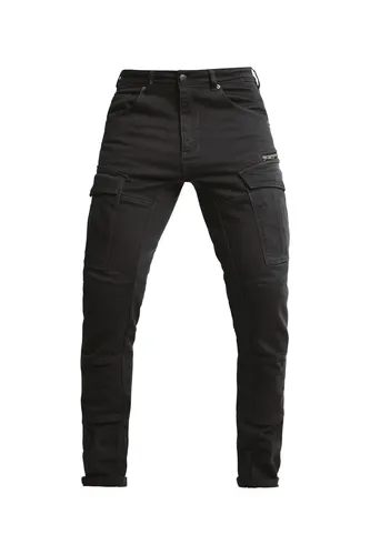 John Doe Motorradhose - Hochwertige Motorradhose aus 100% Baumwolle, Größe W34-L34, in stylischem Schwarz – ideal für Sicherheit und Komfort beim Fahren.