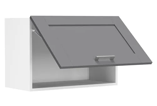 VCM Küchenschrank hängend | Landhaus Stil mit Klapptür - Küchenhängeschrank im Landhaus Stil zur Wandmontage, ideal über der Dunstabzugshaube. Maße: H. 40 x B. 60 x T. 31 cm, bietet praktischen Stauraum für Ihre Küche.