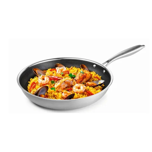 BRATmaxx Edelstahl-Pfanne 28 cm mit Wabenstruktur