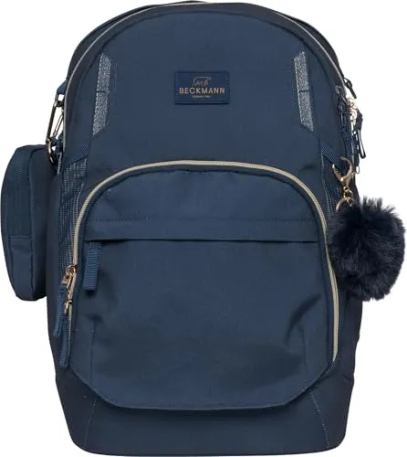 Beckmann, Schulrucksack Sport Air Blue Gold, weiterführende Schule Unterstufe Mittelstufe, 30L, Blue