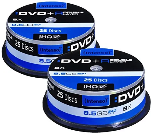 Intenso DVD+R 8,5GB 8X Double Layer, 2X 25er-Spindel (Brenner)
