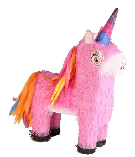 Amscan 9903139 - Pinata Einhorn, 27 x 23 x 37 cm, zum Befüllen mit Süßigkeiten und Konfetti, Kindergeburtstag