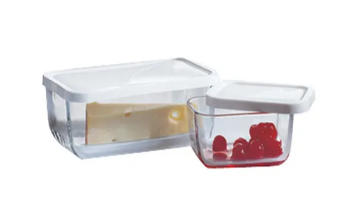 2er Set Frischhaltedose Glas mit Deckel Aufbewahrung  Vorratsbehälter Schale