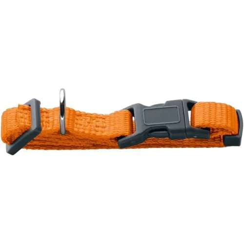Hunter Hundehalsung London Vario Basic, verstellbares Nylon Hundehalsband, Sicherheitsverschluss mit Verriegelung, reißfest, leicht & schnelltrocknend, pflegeleicht, Farbe: orange, Größe: XXS-XS/1