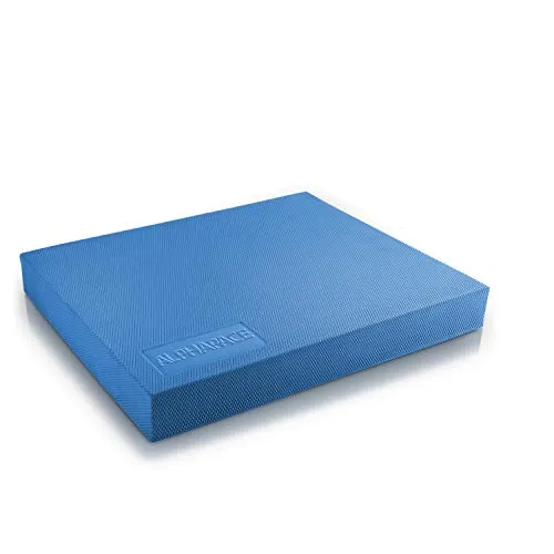 ALPHAPACE XXL Balance Pad 48x40x6cm in Blau - Balanceboards zur Steigerung von Koordination, Gleichgewicht & Kräftigung – inkl. gratis Übungsposter und vielseitig einsetzbar für Physiotherapie, Yoga und Pilates.