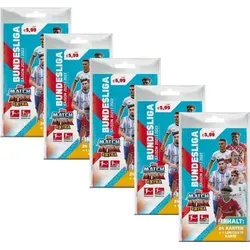 Topps Match Attax EXTRA Bundesliga 2021/22 - 5 Blister - Sammelkarten Set mit 5 Blistern, jeder Blister enthält 24 Karten und eine limitierte Karte für echte Sammler!