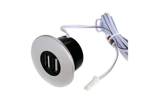 kalb Einbau USB-Hub silbergrau 12V f Smartphone USB-Ladegerät