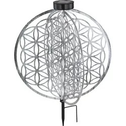 Globo Lighting Solarleuchte Metall silberfarben, LED - Bunt