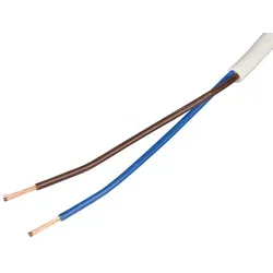 H03VV F275W 25M - Schlauchleitung H03VV-F, 2 x 0,75 mm, 25 m, weiß