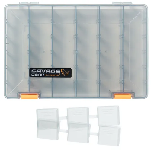 Savage Gear Köderbox Lurebox Smoke 27,5x18x4,5cm, Kunstköderbox, Angelbox, Kiste