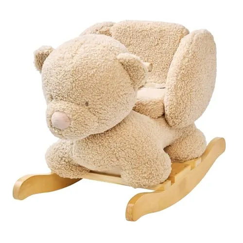 Nattou Kinder Schaukeltier Teddy Bär 59 cm beige - Wie Neu - Schaukelspielzeug, kuscheliges Design und perfekte Größe für stundenlangen Spielspaß.
