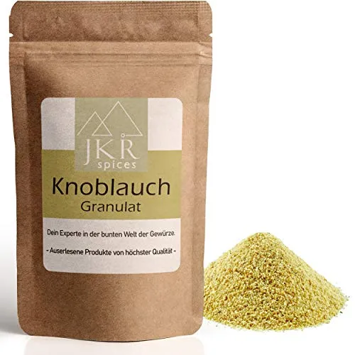 JKR Spices Knoblauch Granulat - Knoblauchgranulat Knofi | Knoblauch granuliert intensiver frischer Geschmack | Pulver aus echtem Knoblauch | 100% naturrein - 1000g