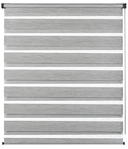 Gardinia Doppelrollo grau melange 120x180 cm - Jalousien & Rollos, blickdichtes Design für optimale Lichtregulierung und Privatsphäre, ideal für jeden Wohnraum.