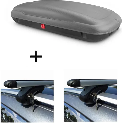 Dachbox VDP-BA400 + Dachträger VDP XL 135 für Volvo XC90 - Praktische Dachbox mit robustem Dachträger, ideal für zusätzlichen Stauraum auf Reisen. Hohe Stabilität und einfache Montage für unbeschwerte Abenteuer.