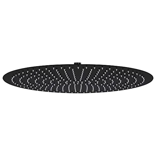 vidaXL Regenbrause 50cm Rund Schwarz - Einbauduschkopf mit Anti-Kalk-Düsen für ein entspannendes Duscherlebnis. Einfach zu reinigen und mit verstellbarem Sprühwinkel für individuelle Anpassung.