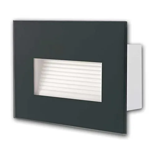 Kanlux LED Wand-Außenleuchte GLASI, Farbe anthrazit, Leuchtfarbe neutralweiß, 230V/3W, nicht dimmbar, IP44