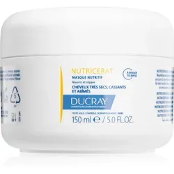 Ducray Nutricerat Haarmaske 150 ml - Medizinische Körperpflege, intensiv nährende Haarmaske für trockenes und beschädigtes Haar, regeneriert und verbessert die Elastizität der Haarfasern.