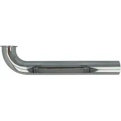 Tecuro - Bördelrohr/wandrohr Flachdichtend, 90° Bogen, Länge 250 Mm - Verchromt