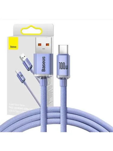 Baseus Crystal Shine cable USB to USB-C 5A 1.2m (purple) CAJY000405