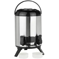 Getränkespender mit Ausgießer - 9L Edelstahl für heiße und kalte Getränke, ideal für Feste und Veranstaltungen