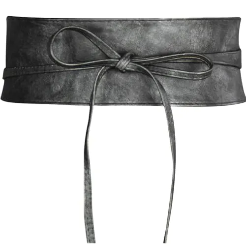 Frentree Damen Taillengürtel, breiter Wickelgürtel Obi Gürtel zum Schnüren Hüftgürtel Bindegürtel