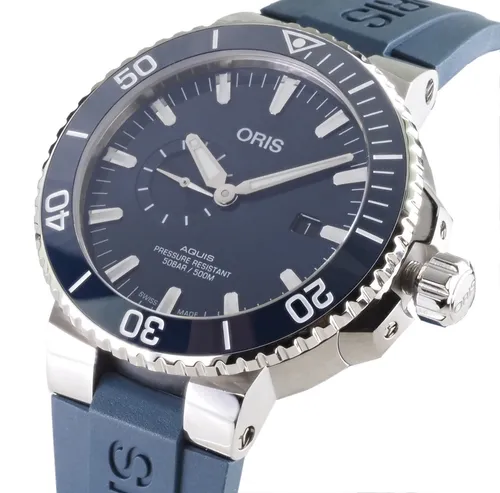 Oris Aquis Small Second Date Herren Uhr blau von Oris