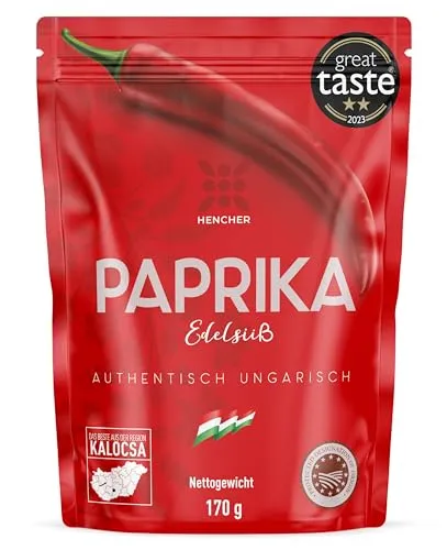 Paprika edelsüß gemahlen ungarisch (170g) Original Delikatess Paprikapulver aus Kalocsa, Ungarn